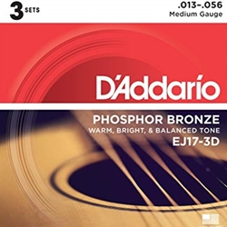 EJ17 Guitar Strings (phosphore bronze, medium) . D'Addario