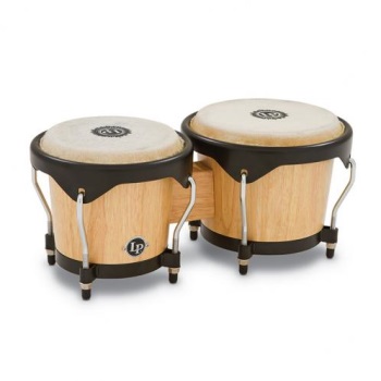 LatinPercussion LP601NY-AW City Wood Bongos (natural) . Latin Percusison