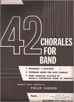 42 Chorales for Band . Baritone B.C . Various