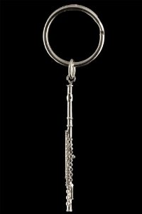 FPK546S Flute Keychain . Harmony Jewelry