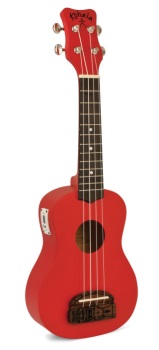 KT-STRD Soprano Ukulele w/Built in Tuner (red) . Kohala