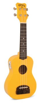 KT-STYE Soprano Ukulele w/Built in Tuner (yellow) . Kohala