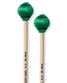 M32 Terry Gibbs Medium Hard Vibe/Marimba Mallets . Vic Firth