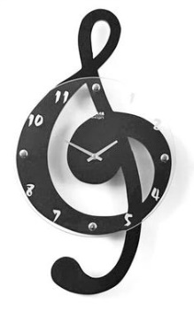 420050 Treble Clef Clock . Music Treasures