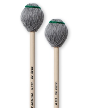 VFM222 Ney Rosauro Marimba Mallets (medium soft, rattan,grey yarn) . Vic Firth
