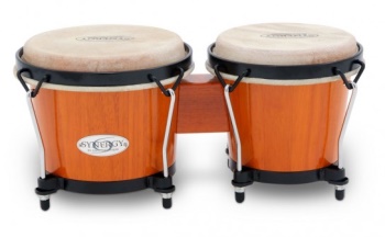 Toca Percussion 2100AMB Synergy Wood Bongos (amber finish) . Toca