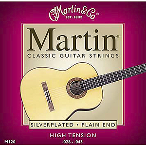 M160 Classical Guitar Strings (silverplated, ball end) . Martin