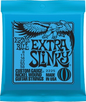 2225 Extra Slinky Custom Gauge Nickel Wound Guitar Strings . Ernie Ball