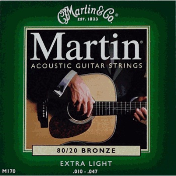 M170 Acoustic Guitar Strings (bronze, extra light) . Martin