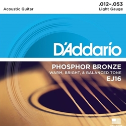 EJ16 Guitar Strings (phosphore bronze, light) . D'Addario