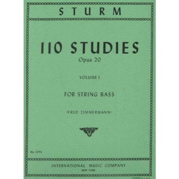 Studies (110) op.20 v.1 . Double Bass . Sturm