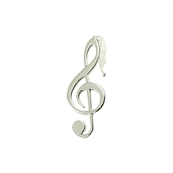 39132 G-Clef Ornament (silver) . Aim