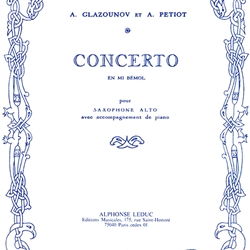 Concerto in Eb . Alto Saxophone . Glazunov