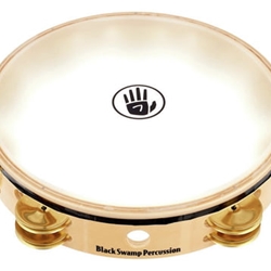 TDOV Overture Series Tambourine (10" brass, double row) . Black Swamp