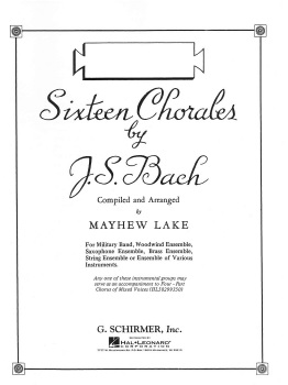 Chorales (16) . Bass Clarinet . Bach