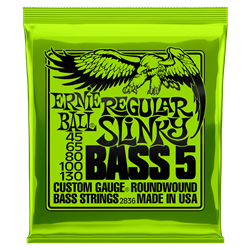 2836 Regular Slinky Custom Gauge Bass Guitar Strings (5 string,45-130,  roundwound) . Ernie Ball