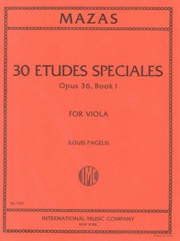 Etudes (30) Speciales op. 36 v.1 . Viola . Mazas