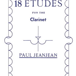 Etudes (18) . Clarinet . Jeanjean