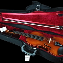 Eastman CA1301F 1/10 Size Violin Shaped Case - Black W/Red