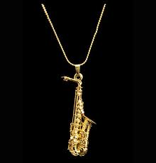 FPN566G Alto Saxophone Necklace . Harmony Jewelry